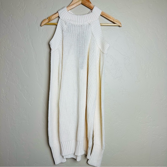 Free People Women’s Half Moon Bay Pullover Sweater in Cream Size Medium - Picture 4 of 10